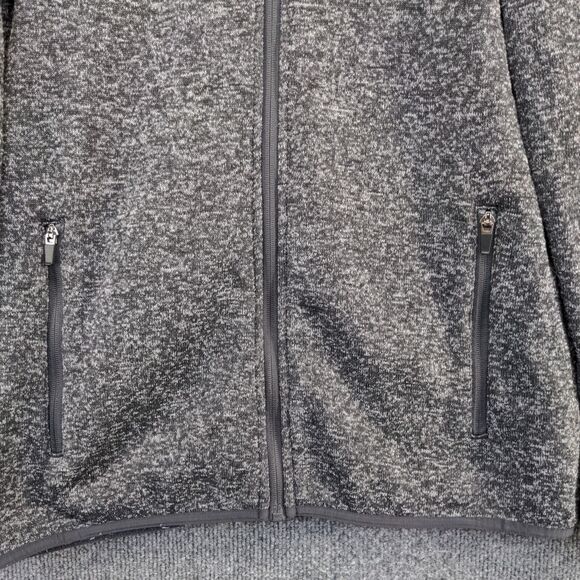 Champion Men's Notre Dame Full Zip Sweatshirt Gray Medium Long Sleeve Polyester - Picture 5 of 13